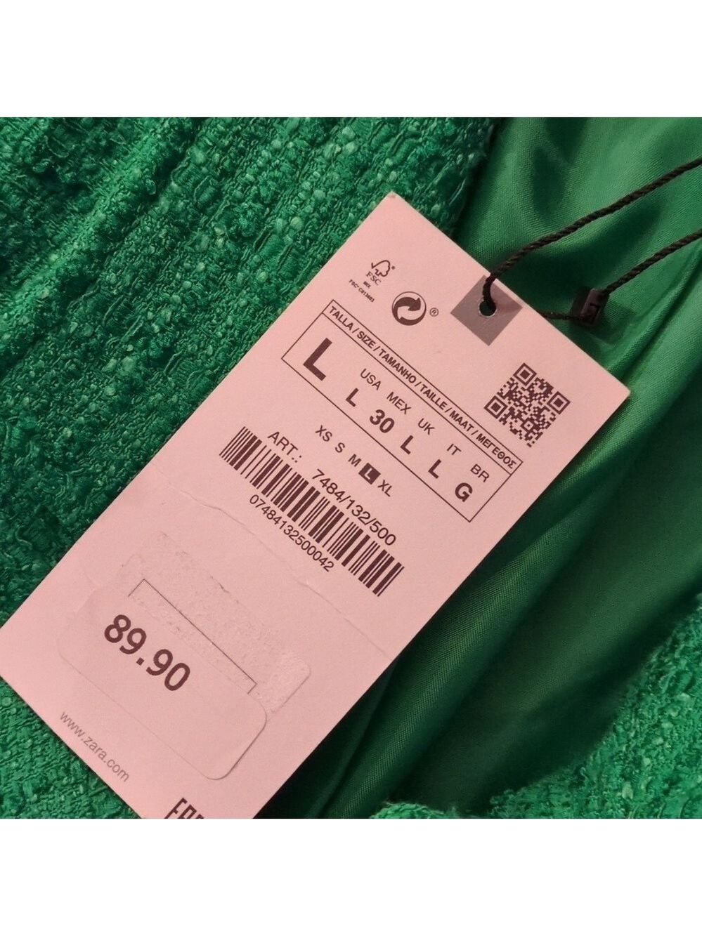 Zara Green Blazer Size Large - Picture 6 of 9
